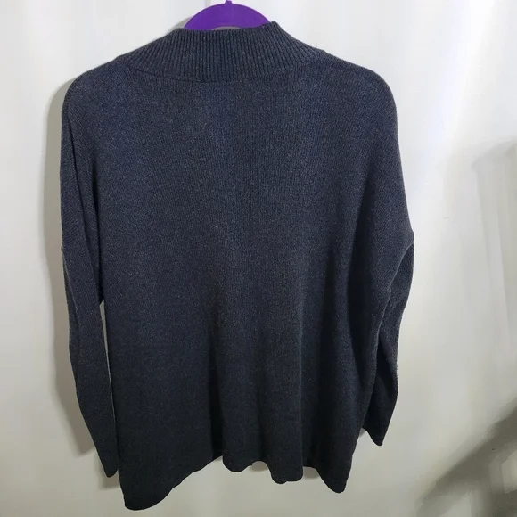 Eileen Fisher Org. Cotton & Cashmere Gray Button Cardigan Pocket Sweater, Size S - Picture 3 of 4